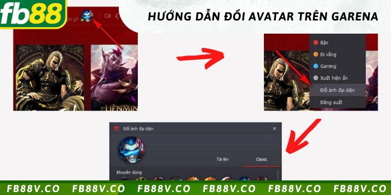 Cách đổi Avatar liên quân trên Garena