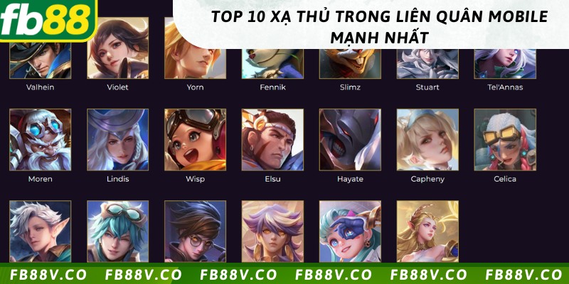 Top 10 xạ thủ trong liên quân mobile mạnh nhất